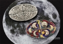 Puzzle moon geocoin - silver