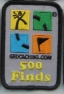 Official Geocaching.com 500 Finds Patch